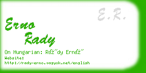 erno rady business card